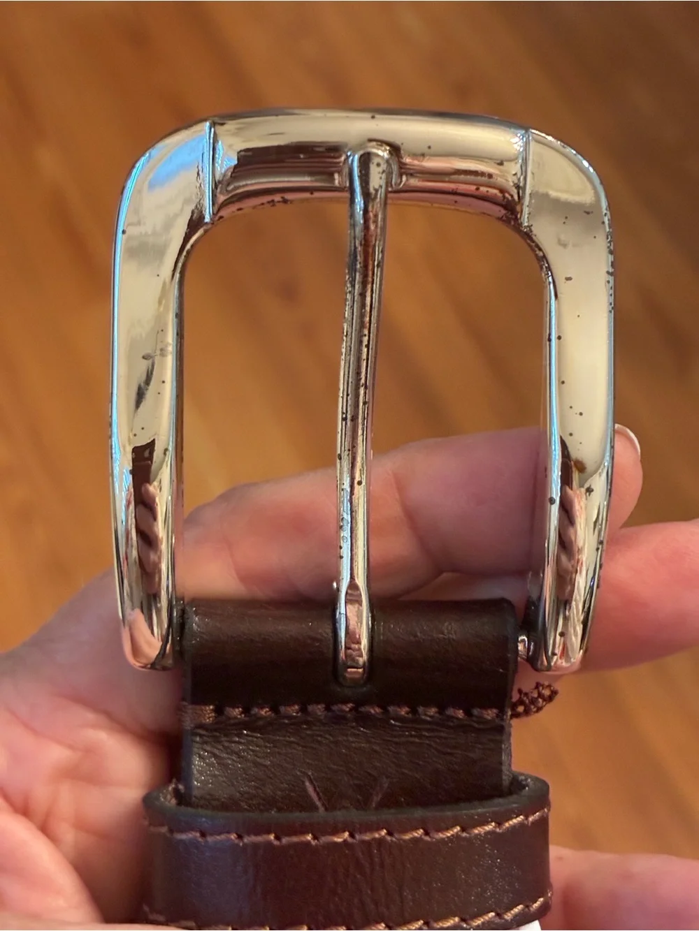 Martin Dingman Men’s Woven Leather Belt Size 44 Brown Multicolor leather